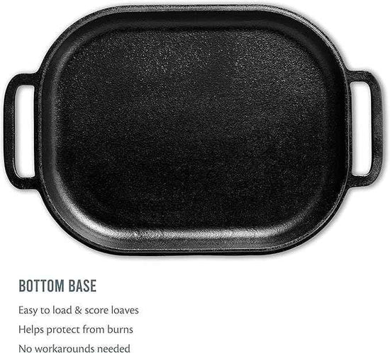 Challenger Bread Pan Cast Iron Loaf Pan with Lid + Care Kit for Artisan Sourdough and Homemade Bread Baking, Pre-Seasoned, Heavy Duty, Oven Safe, Made in USA