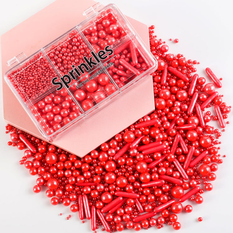 Red Mix Sugar Sprinkles (4.16 Ounce)