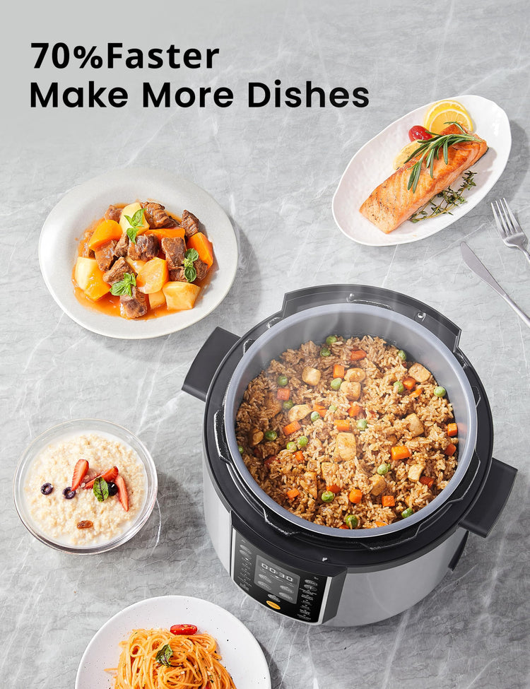 COMFEE’ Pressure Cooker 6 Quart with 13 Cooking Functions