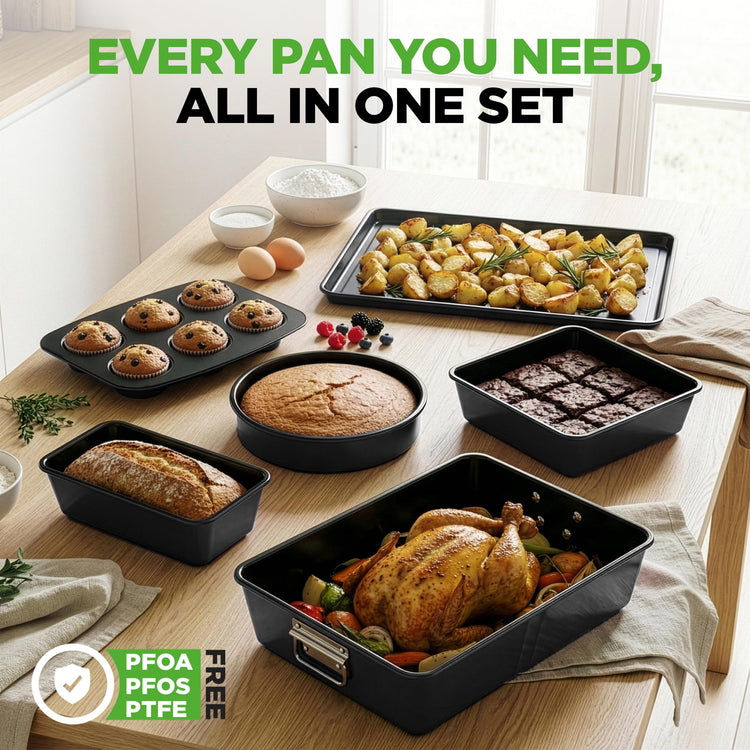 8 Piece Stackable Nonstick Bakeware Set