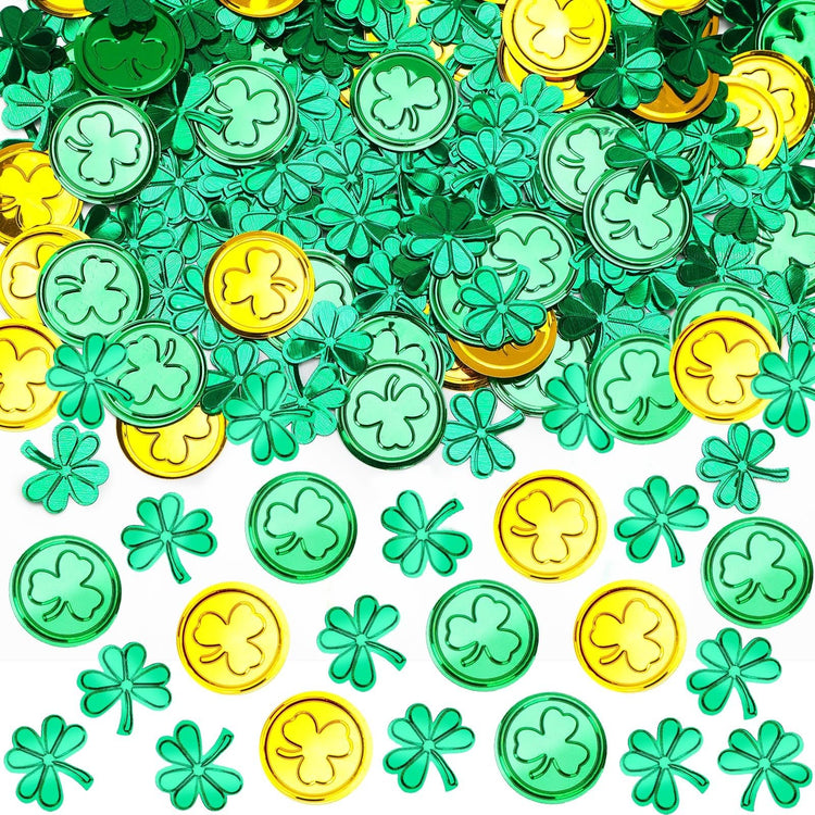 St. Patrick's Day Shamrock Confetti Table Centerpiece Decoration