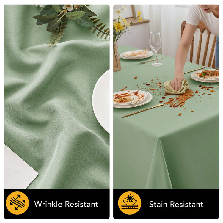 10 Pack Sage Green Tablecloths for Rectangle Tables