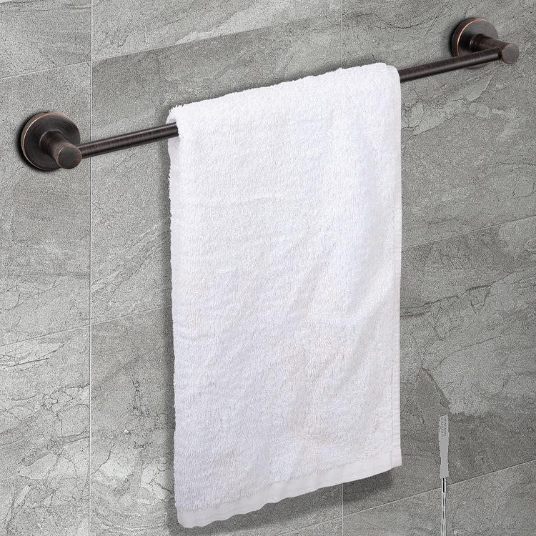 JiePai Bath Towel Bar,Stainless Steel Towel Rack Bathroom Towel Holder Wall Mount Kitchen Dish Cloth Hanger (Oil Rubbed Bronze, 24 inch)