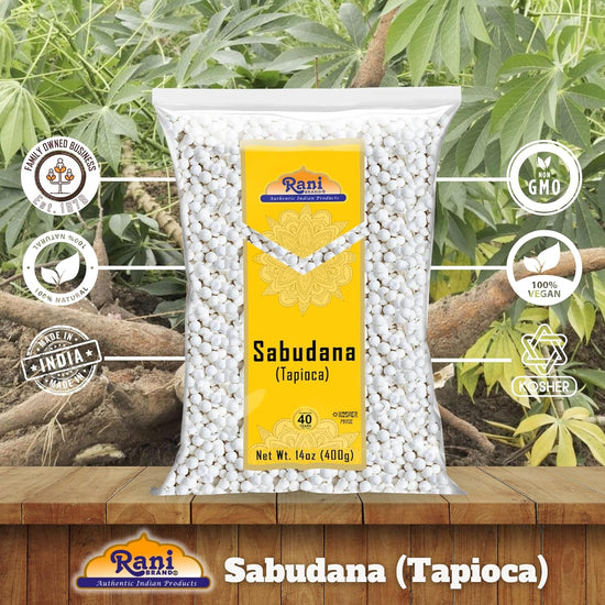 Rani Sabudana (Tapioca/Sago) Pearls 14oz (400g) ~ All Natural | Vegan | No Colors | NON-GMO | Indian Origin - Nestoria