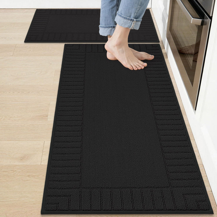 Kitchen Rugs Non Slip Washable 2PCS (10.83 Sq Ft)