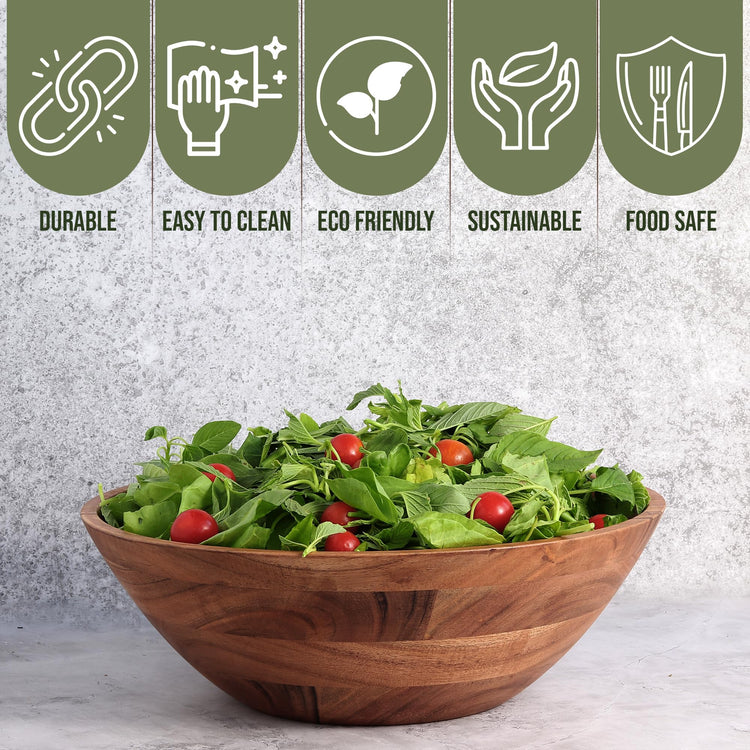 Wooden Salad Bowl Set