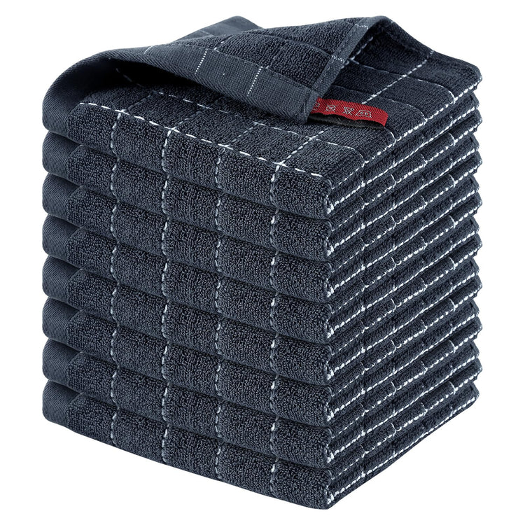 100% Cotton Terry Kitchen Dish Cloths (8 Count)