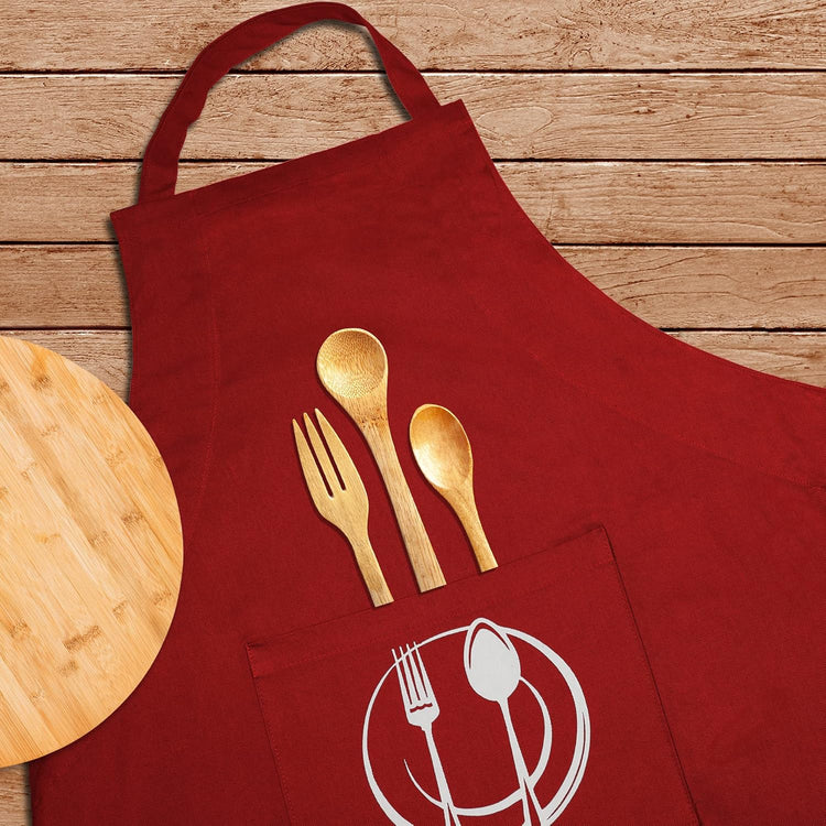 Urban Villa Unisex Apron with Printed Pockets Heavier Quality Everyday Use Over Sized 24 by 36 inches