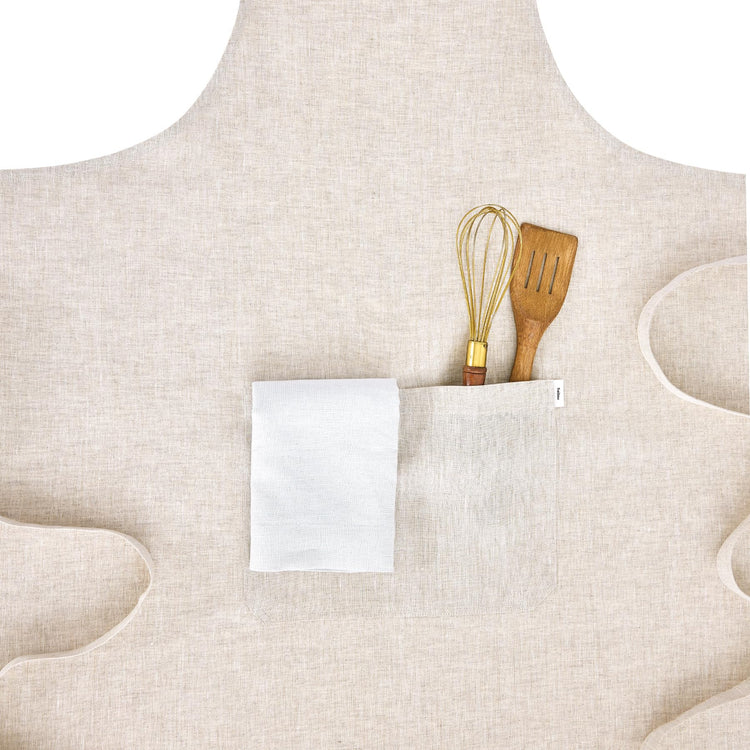 100% Pure Linen Apron Natural Woven