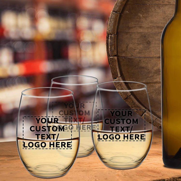 50 ARC Stemless Wine Glasses Set (50 Count)