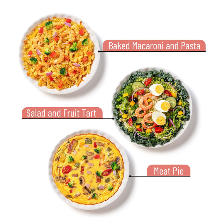 BTaT Ceramic Pie Pan for Baking (4 Count)