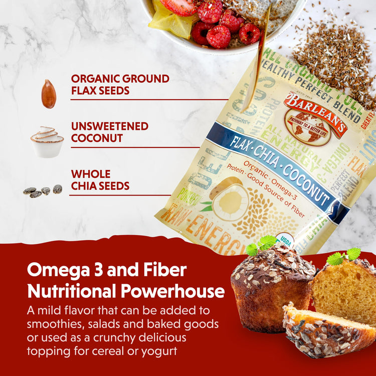 Organic Flax Chia Coconut Seed Blend with 2 (12 Ounce)