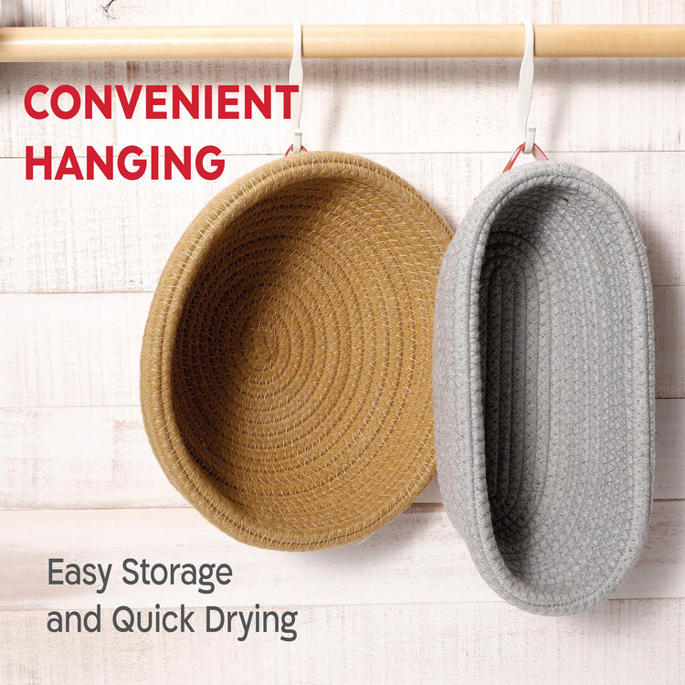 Cotton Rope Banneton Bread Proofing Basket Set (2 Count)