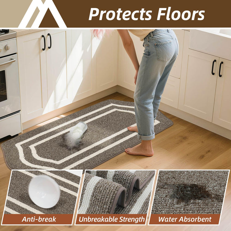 Long Kitchen Floor Mats and Rugs Non Slip Washable