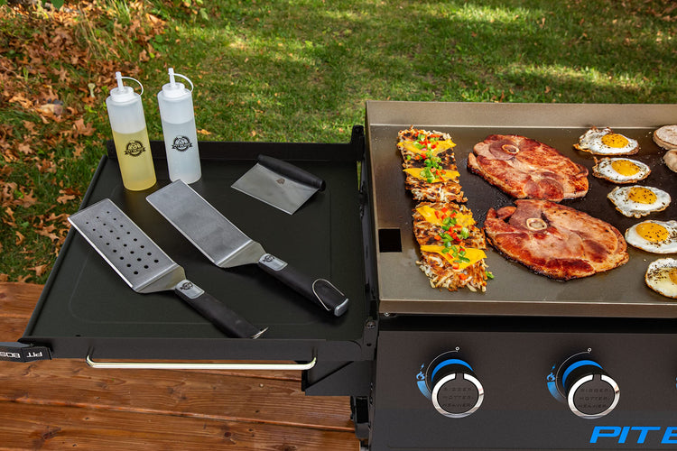 11004 5 Burner with Folding Shelves Griddle