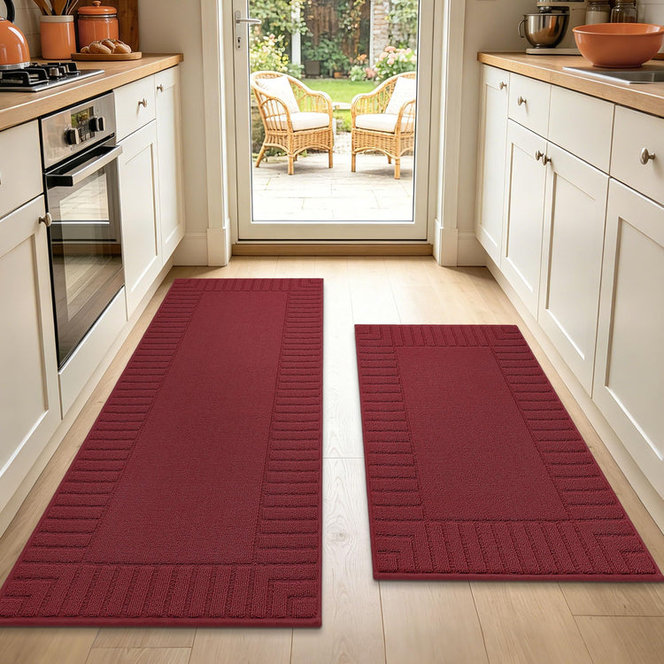 Kitchen Rugs Non Slip Washable 2PCS (15.83 Sq Ft)