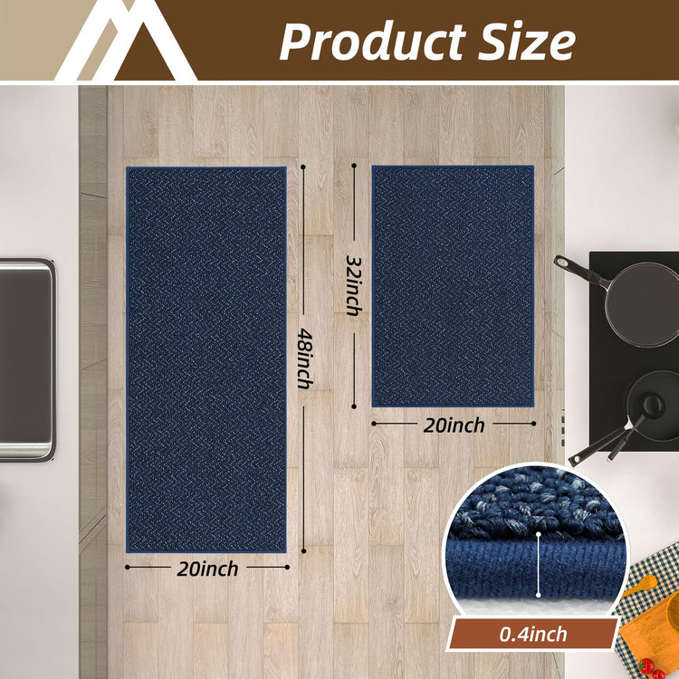 Kitchen Rugs Set of 2 Non (2 Count)