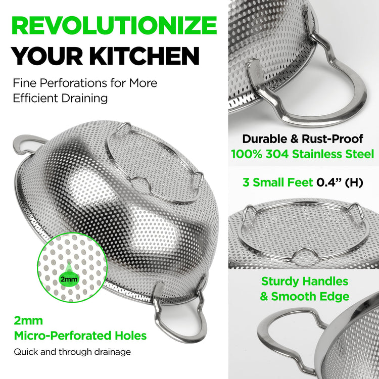 Stainless Steel Colander Set of 3 (3 Count)