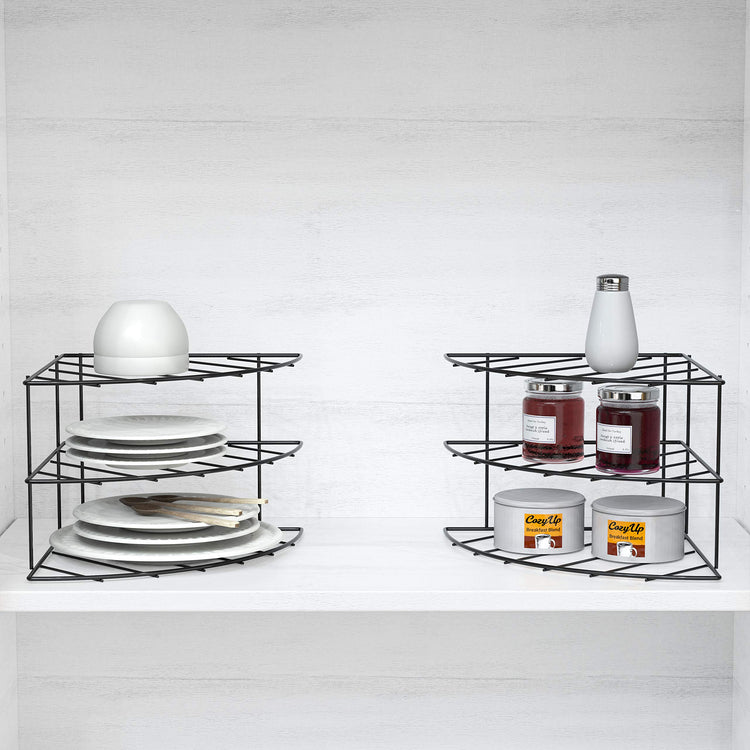 3 Tier Counter & Cabinet Corner Shelf Organizer (2 Count)