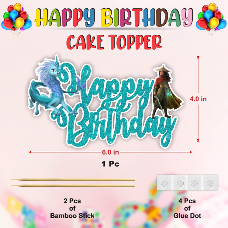 Raya and the Last Dragn Happy Birthday Cake Topper (15 Count)