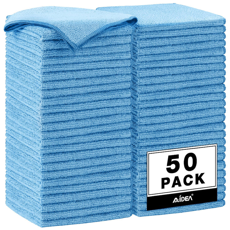 Microfiber Cleaning Cloth Blue (50 Count)