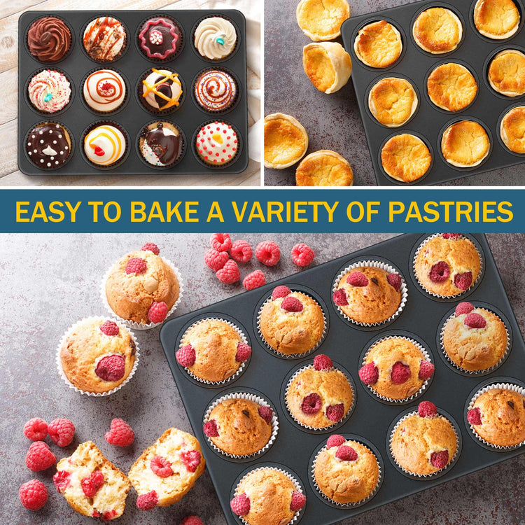 Nonstick Muffin Pan 12 Cups Set of 2 (2 Count)