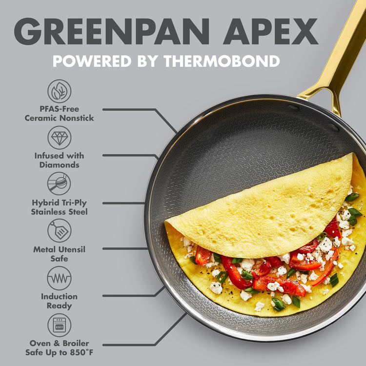 Hybrid APEX 13 Piece Stainless Steel Ceramic Nonstick Cookware Set