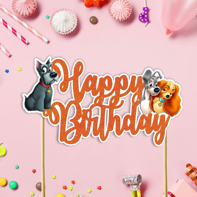 Lady and the Trmp Happy Birthday Cake Topper