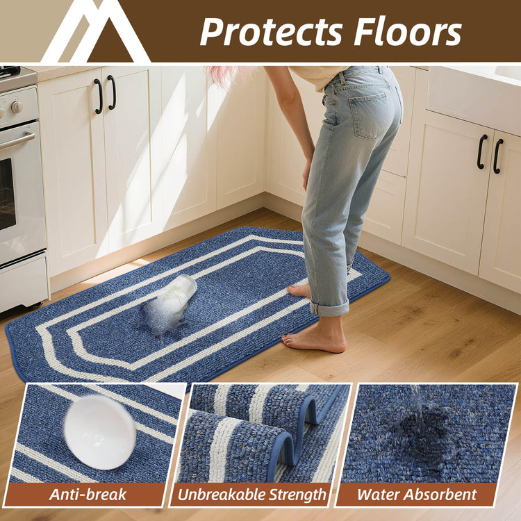 Long Kitchen Floor Mats and Rugs Non Slip Washable