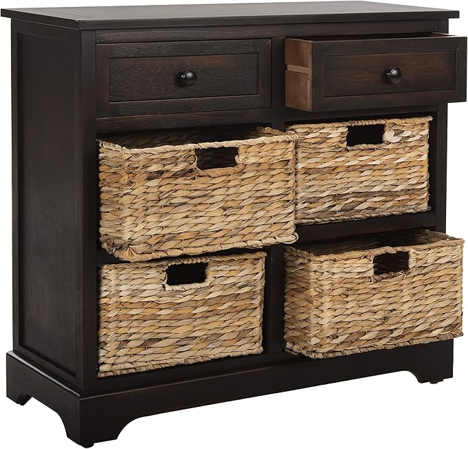 Safavieh American Homes Collection Herman Brown Wicker Basket Storage Unit