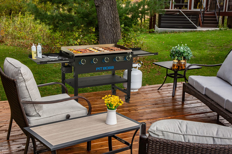 11004 5 Burner with Folding Shelves Griddle
