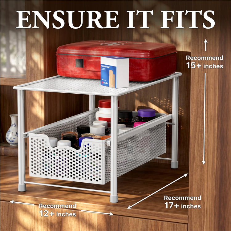 Stackable Under Sink Sliding Basket Drawer
