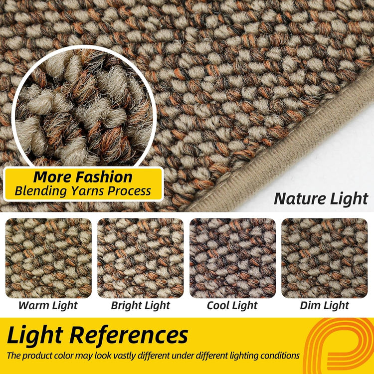 JSEI Dirt Trapper Door Mat 24"x60" Non-Slip Washable Entrance Mat, Dog Doormats, Absorbent & Fade-Resistant Floor Mats, Low Profile Welcome Mats for Entryway, Front Door, and Inside Entrance, Beige