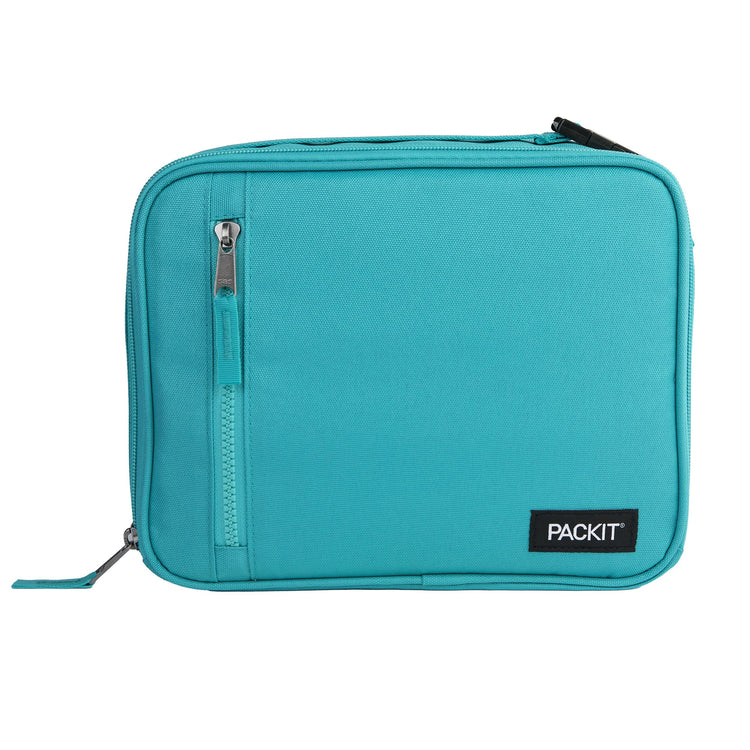 R) Freezable Classic Lunch Box, Teal, Built with EcoFreeze(R) Technology, Collapsible, Reusable, Zip Closure With Zip Front Pocket and Buckle Handle, Designed for Fresh Lunch On the Go