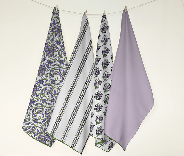Printed Kitchen Dish Bar and Tea Towels Cotton (4 Count)