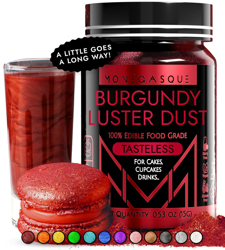 Burgundy Red Edible Glitter for Drinks & Cakes