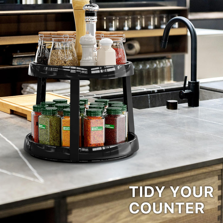 2 Tier Lazy Susan Spice Organizer