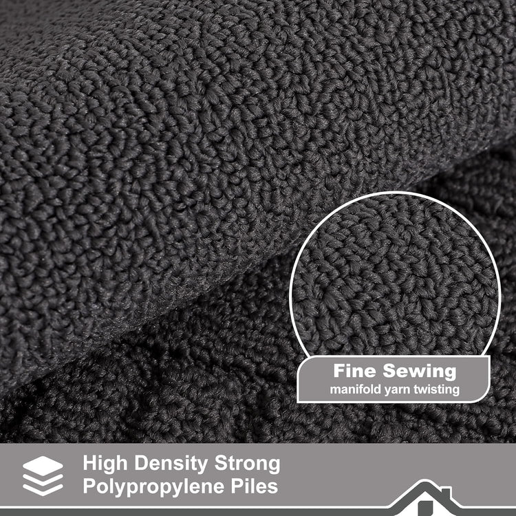 BEQHAUSE-Kitchen-Rugs-and-Mats Non Slip Kitchen Runner Rug Absorbent Kitchen Mats for Floor Machine Washable Kitchens Floormat,Black 24x60inch