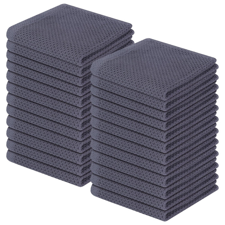 100% Cotton Waffle Weave Kitchen Dish Cloths 24 (24 Count)