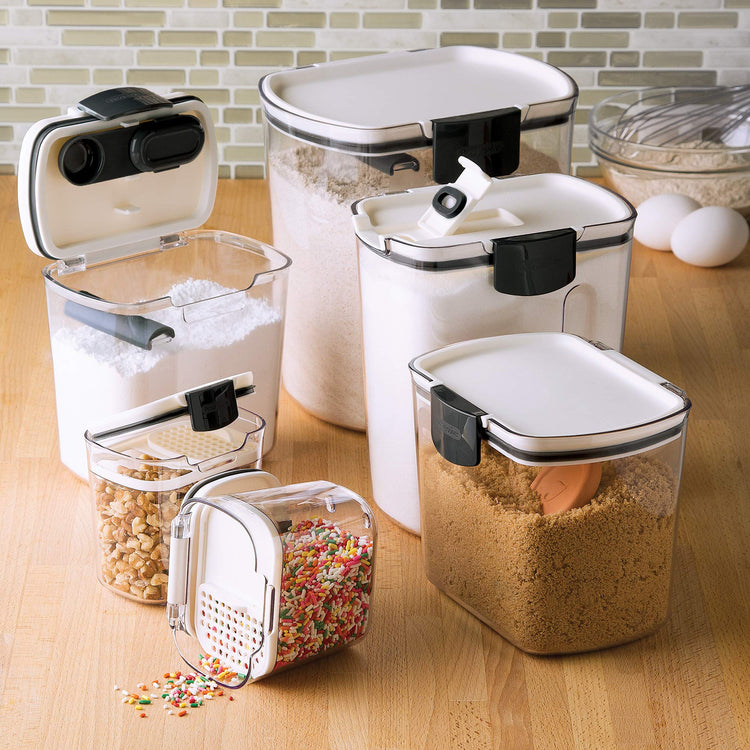ProKeeper Baker's Airtight Kitchen Storage Canister Container Set for Flour (6 Count)