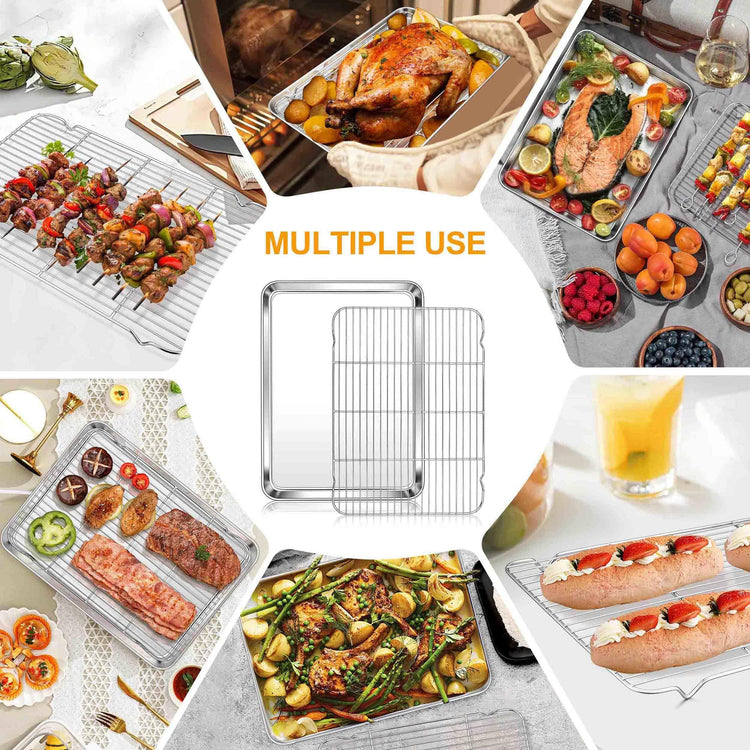 Large Baking Sheet with Wire Cooling Rack