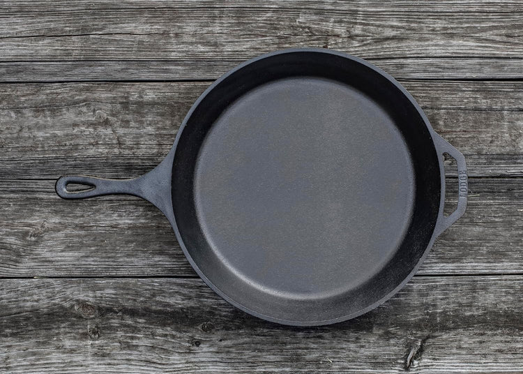 Lodge 15 Inch Cast Iron Pre-Seasoned Skillet – Signature Teardrop Handle - Use in the Oven, on the Stove, on the Grill, or Over a Campfire, Black - Nestoria