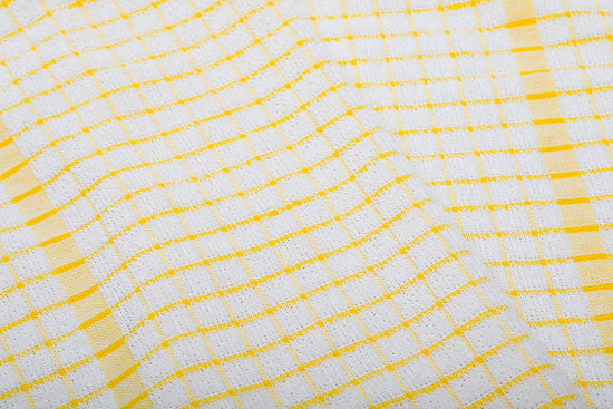 AMOUR INFINI Kitchen Towels Set of 4 - Highly Absorbent, Super Soft Terry Cotton 20x28 Inch Dish Towels with Hanging Loop - Hand & Tea Towels for Cleaning & Drying Dishes (Yellow) - Nestoria