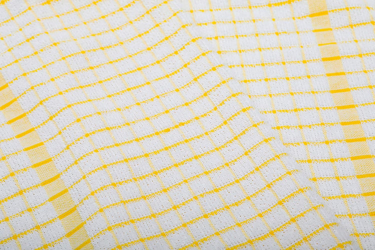 AMOUR INFINI Kitchen Towels Set of 4 - Highly Absorbent, Super Soft Terry Cotton 20x28 Inch Dish Towels with Hanging Loop - Hand & Tea Towels for Cleaning & Drying Dishes (Yellow) - Nestoria