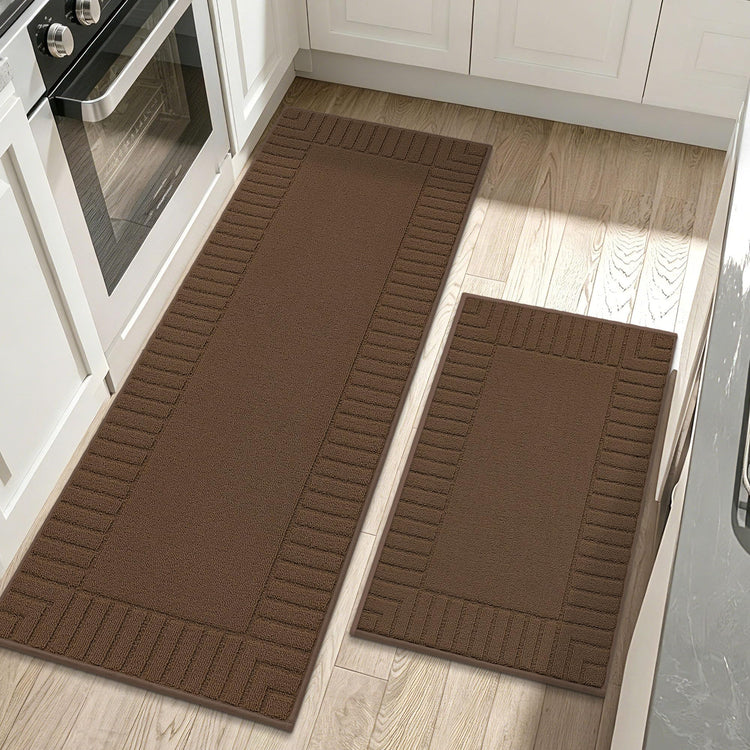 Kitchen Rugs Non Slip Washable 2PCS