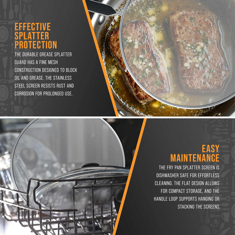4 Piece Stainless Steel Splatter Guard Set