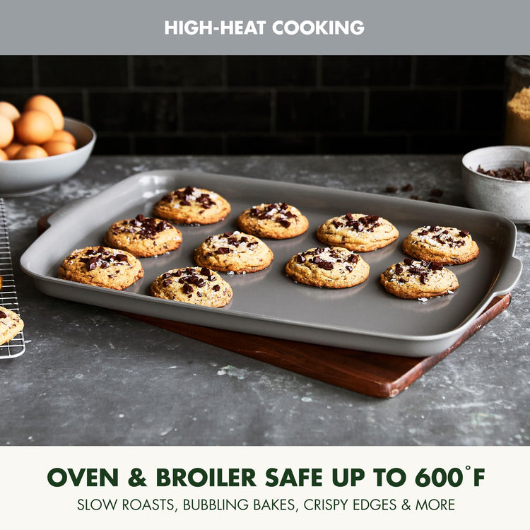 Premiere Ovenware Healthy Ceramic Nonstick 18" x 13" Half Rectangular Baking Pan