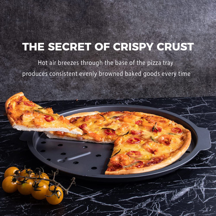 2 Pack Pizza Pan with Holes 12 Inch (2 Count)