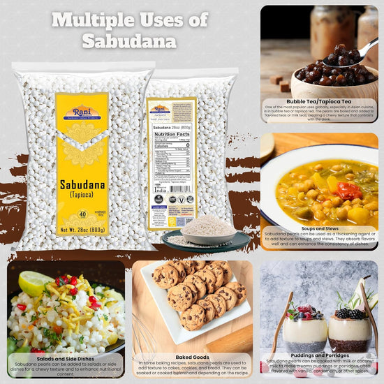 Rani Sabudana (Tapioca/Sago) Pearls 28oz (800g) ~ All Natural | Vegan | No Colors | NON-GMO | Indian Origin - Nestoria