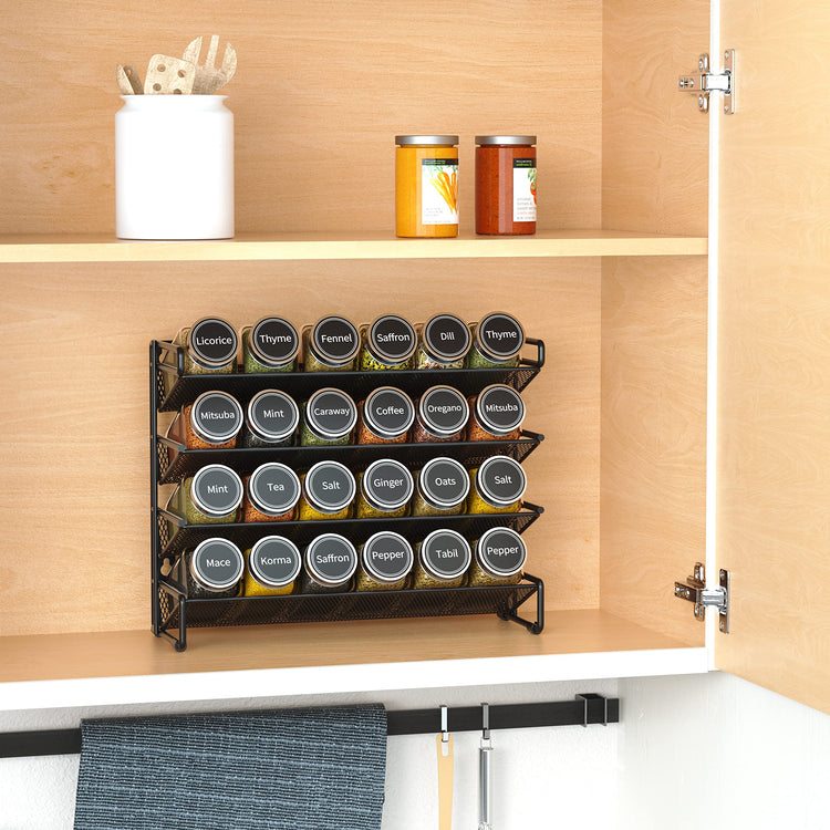Spice Rack Organizer with 24 Spice Jars (24 Count)